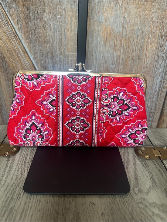 Vera Bradley Handbags - Vera Bradley Frankly Scarlet Quilted Wallet with Silver Kiss Lock